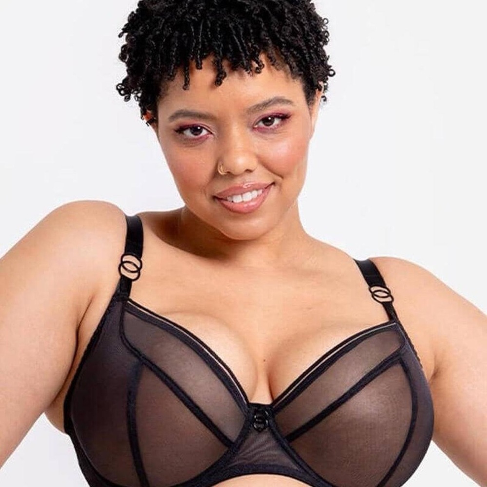 Chic Sheer Black Underwire Bra